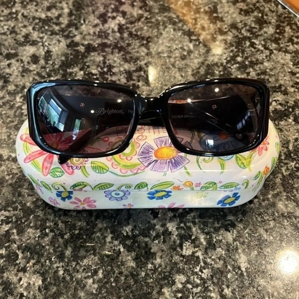 Vintage Brighton Sunglasses handmade Silver Brocade Sunglasses